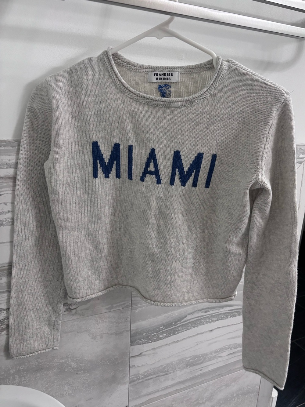 Frankie’s Bikinis Cropped “Miami” sweater
